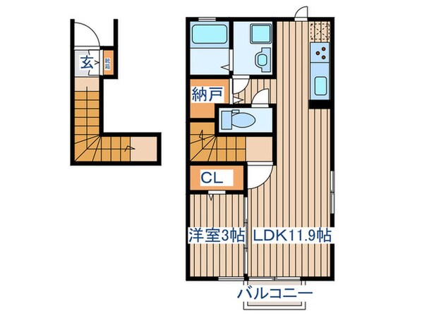 アビタシオン福田町の物件間取画像